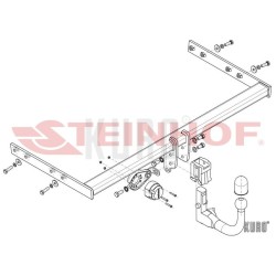 Steinhof Hak holowniczy wypinany Audi A3 3D 2008-2012