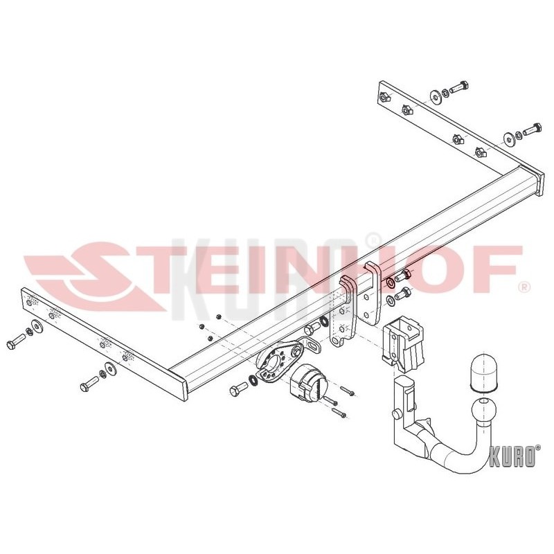 Steinhof Hak holowniczy wypinany Audi A3 3D 2008-2012