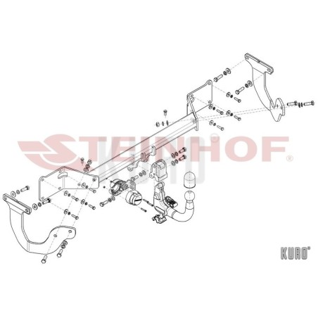 Steinhof Hak holowniczy wypinany Citroen Jumpy III L1/ L2/ L3 2016-