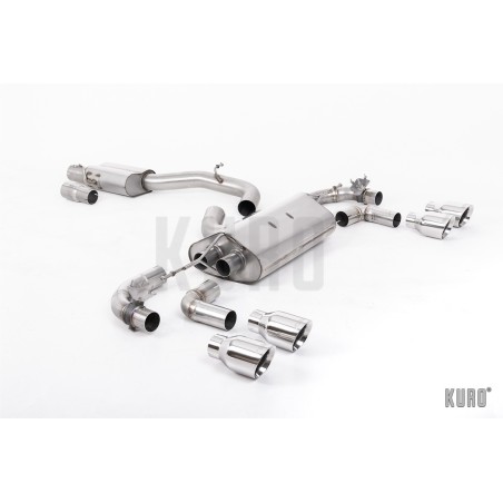 Milltek VW Golf 7.5 R Cat-back Resonated Valved RACE 80mm