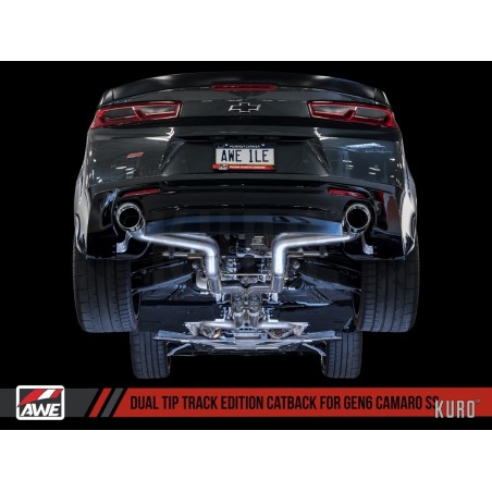 AWE Chevrolet Camaro SS Gen6 6.2L Cat-back Resonated Track Edition