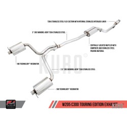 AWE Mercedes C200 / C250 / C300 W205 Cat-back Touring Edition